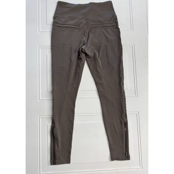 Athleta Delancey Zip Ankle Moto Tight Leggings Pants Taupe Brown Size Medium M - Picture 8 of 8